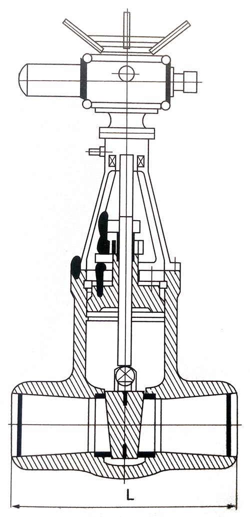 高溫高壓電站閘閥型號(hào),性能,結(jié)構(gòu)長度,重量